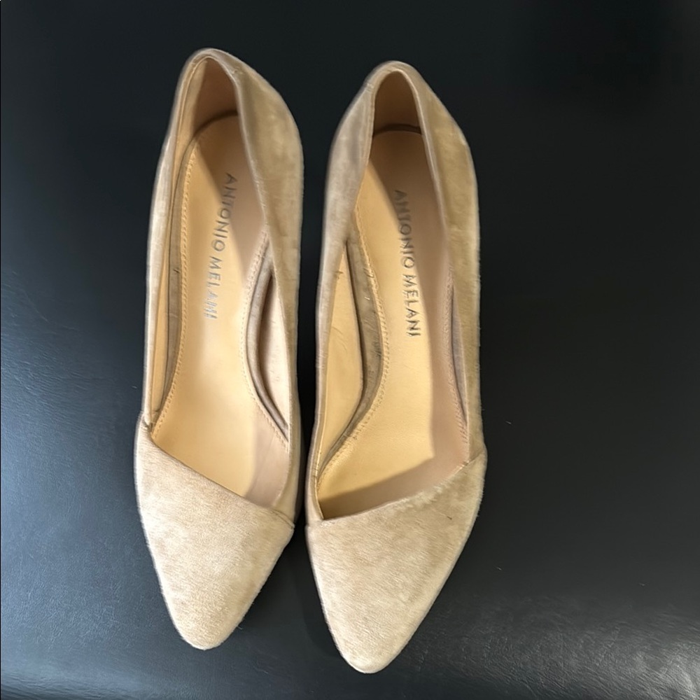 Antonio Melani Tan Heeled Suede Shoes